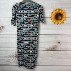 Posh Peanut Baby Sleeper Gown 0-3 Months Miles Cars Print Bamboo